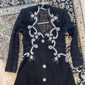 Black dress, maxi for elegant soirée